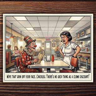 Funny Waitress Life Restaurant Humour Postcard