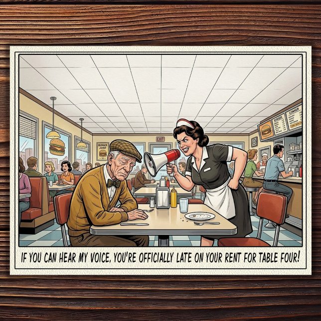 Funny Waitress Life Restaurant Humour  Postcard (Creator Uploaded)