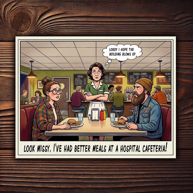 Funny Waitress Life Restaurant Humour  Postcard (Creator Uploaded)