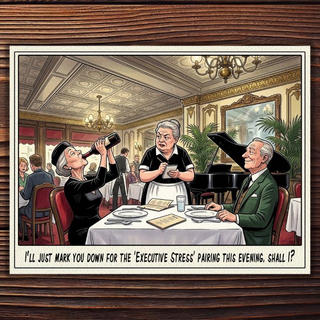 Funny Waitress Life Restaurant Humour  Postcard (Creator Uploaded)