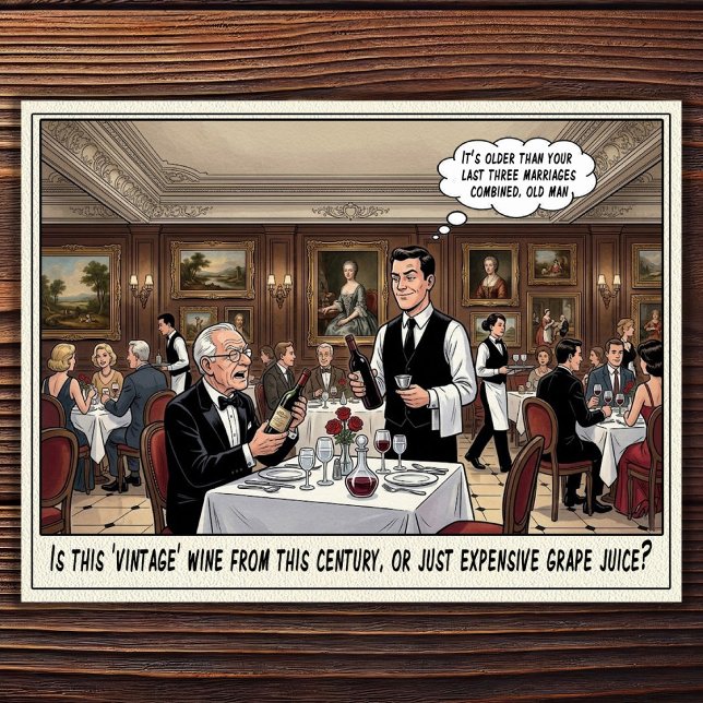 Funny Waitress Life Restaurant Humour  Postcard (Creator Uploaded)