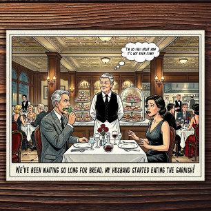 Funny Waitress Life Restaurant Humour Postcard