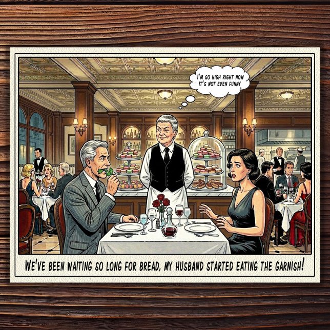 Funny Waitress Life Restaurant Humour  Postcard (Creator Uploaded)