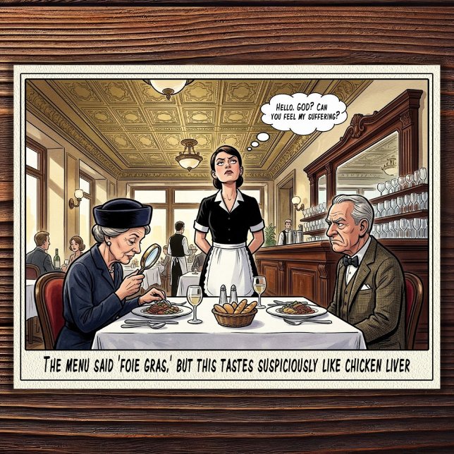 Funny Waitress Life Restaurant Humour  Postcard (Creator Uploaded)