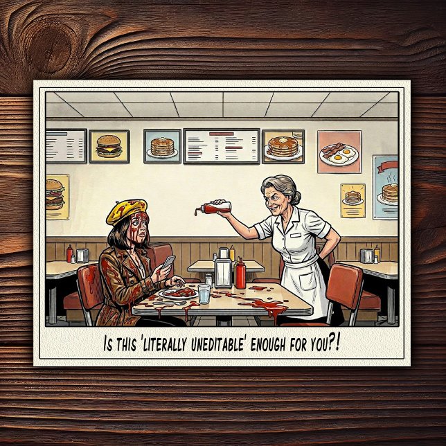 Funny Waitress Life Restaurant Humour  Postcard (Creator Uploaded)