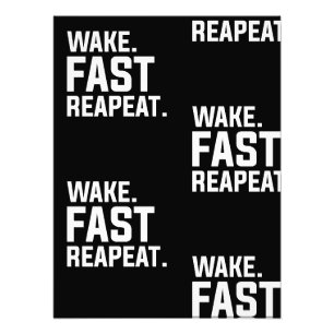 Funny Wake Fast Repeat Graphic Sarcastic Photo Print
