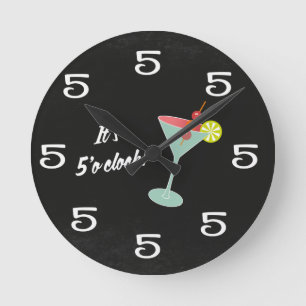 Funny Wall Clock - It's 5 o'clock!