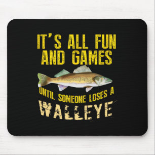 Funny Walleye Fishing Freshwater Fish Graphic Men Mouse Mat