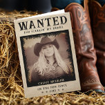 Funny Wanted Poster Husband Wife Happy Birthday Thank You Card<br><div class="desc">Retro,  vintage 1800s wanted poster funny happy birthday card with photo.  Personalise it with your own text and a photograph of the recipient.  Great for a husband or wife.</div>