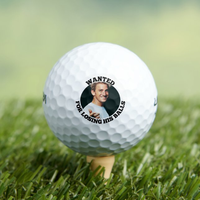 Funny Wanted Quote Photo Lost Golf Balls (Insitu Tee)