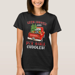 Funny Warm Snuggles And Pit Bull Cuddles Truck Tre T-Shirt