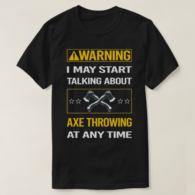 Funny Warning Axe Throwing Classic TShirt (Design Front)