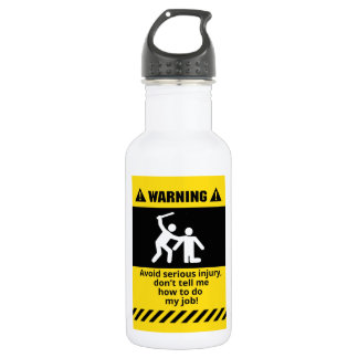 Funny Warning Injury 532 Ml Water Bottle