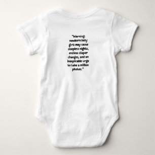 Funny Warning Newborn Baby Girl Quote Bodysuit
