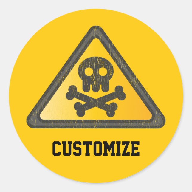 Funny Warning SignThunder_Cove Classic Round Sticker (Front)
