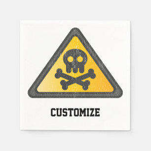 Funny Warning SignThunder_Cove Napkin