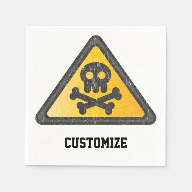 Funny Warning SignThunder_Cove Napkin (Front)