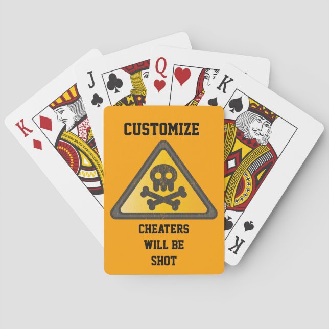 Funny Warning SignThunder_Cove Playing Cards (Back)