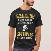 Funny Warning Skiing Ski Skier