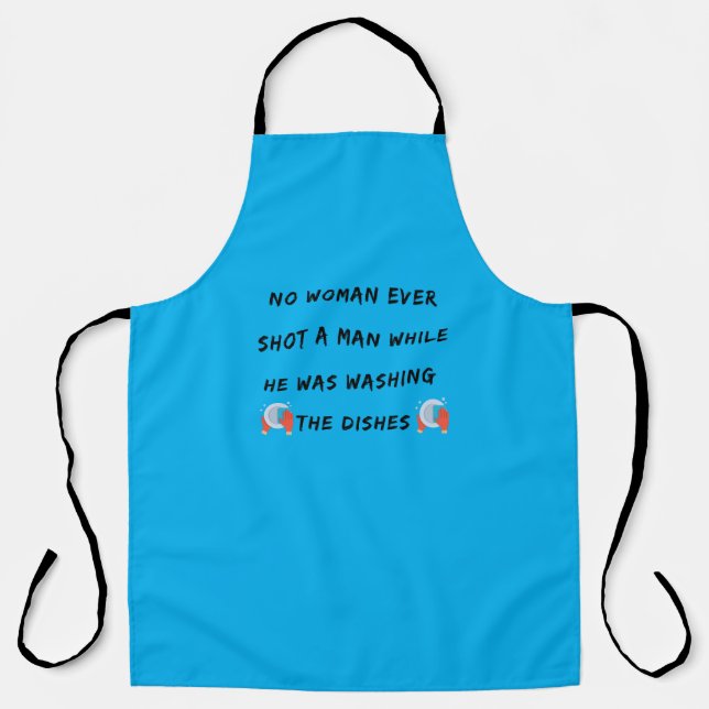 Funny Washing Dishes Quote, Funny Kitchen Quotes Apron (Front)