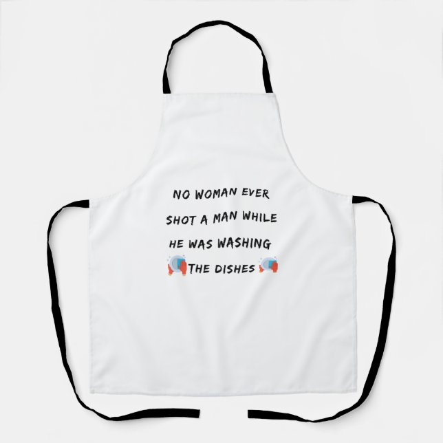 Funny Washing Dishes Quote, Funny Kitchen Quotes Apron (Front)