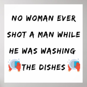 Funny Washing Dishes Quote, Funny Kitchen Quotes Poster