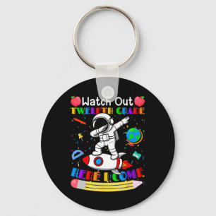 Funny Watch Out Senior Here I Come Astronaut Key Ring