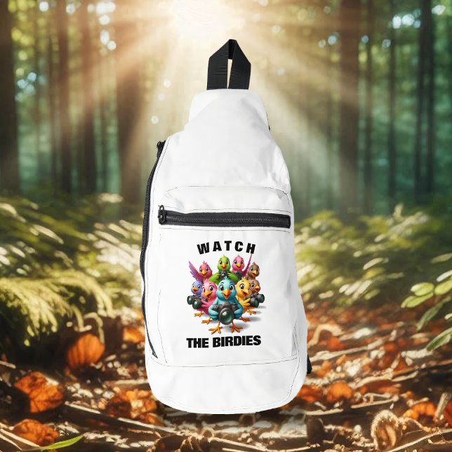 Funny Watch the Birdies Sling Bag (Watch the Birdies Birding Sling Bag Cover Photo)