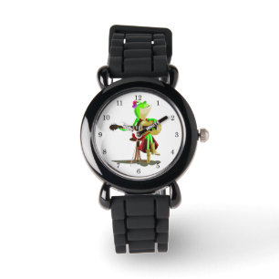 Funny Watch with Frog Playing Guitar