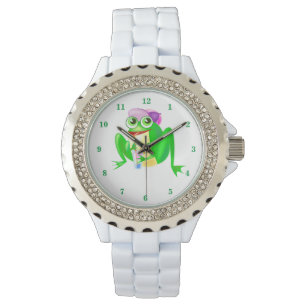 Funny Watch with Happy Party Frog