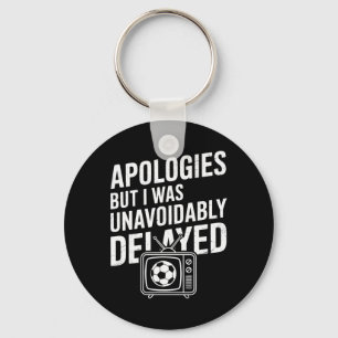 Funny Watching Footbyll Soccer Tv Excuse Joke Men  Key Ring