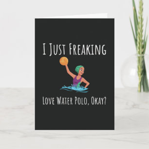 Funny Water Polo Cards For Her Teen Girls Player