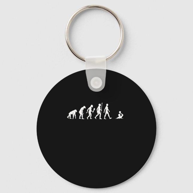 Funny Water Polo Evolution Water Polo Player Gift Key Ring (Front)