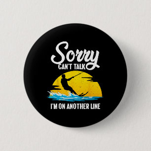Funny Water Ski Designs For Men Women Water Skier 6 Cm Round Badge
