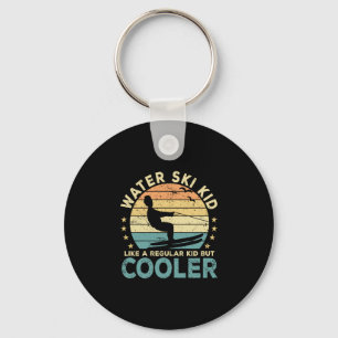 Funny water ski kid water sports water skiing key ring