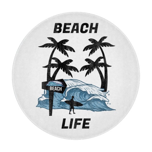 Funny Water Wave Cutting Board (Front)