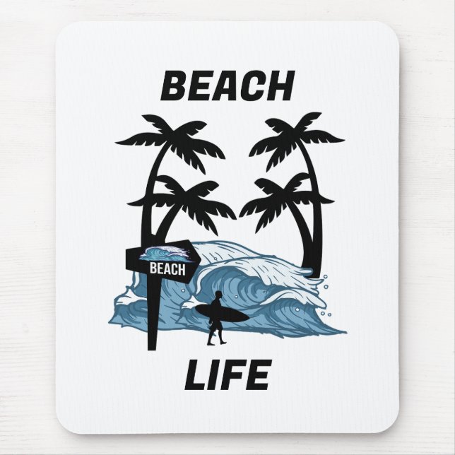 Funny Water Wave Mouse Mat (Front)