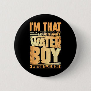 Funny Waterboy Football Team Manager Hydration Spe 6 Cm Round Badge