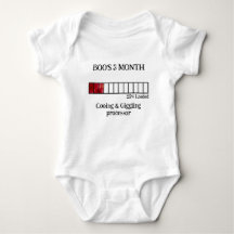 Funny Watercolor Baby Milestone Bodysuit | 3 Month