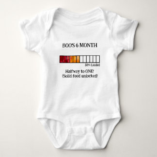 Funny Watercolor Baby Milestone Bodysuit | 6 Month