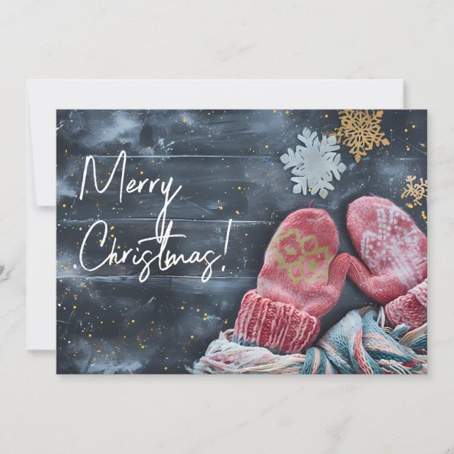 Funny Watercolor Christmas Greeting Card (Front)