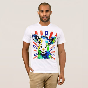 Funny watercolor colourful sheep T-Shirt