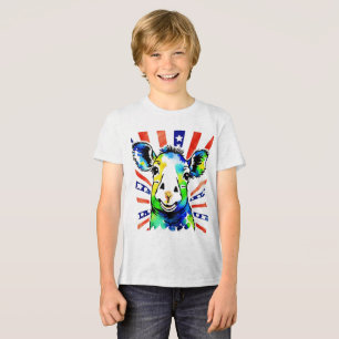 Funny watercolor colourful sheep Tri-Blend shirt