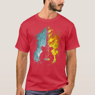 Funny Watercolor Guitar Guitarist Lover Guitar Aco T-Shirt