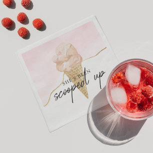 Funny Watercolor Ice Cream Bridal Shower Napkin