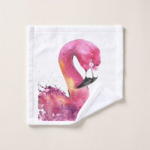 Funny Watercolor Pink Flamingo Gifts Lover Wash Cloth