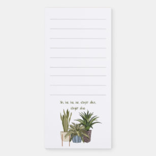 Funny Watercolor Plant Lover Magnetic Notepad