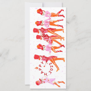 Funny Watercolored Nutcracker Ballet Flat Card
