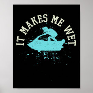 Funny Watercraft Rider I Funny Jet Skiing Poster
