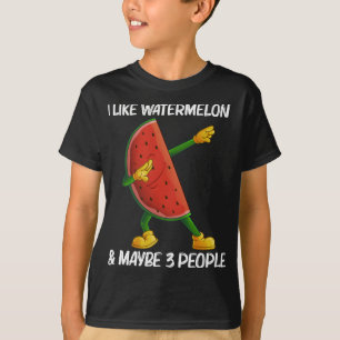 Funny Watermelon Art For Men Women Melon Fruit Pla T-Shirt